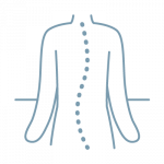 Joint Mobilization shows an outline of a body with a spinal column